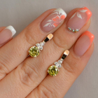 Срібні сережки з золотом