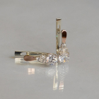 Срібні сережки з золотом