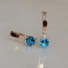 Срібні сережки з золотом