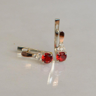 Срібні сережки з золотом