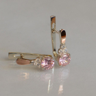 Срібні сережки з золотом