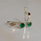 Срібні сережки з золотом