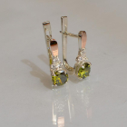 Срібні сережки з золотом