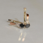 Срібні сережки з золотом