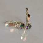 Срібні сережки з золотом