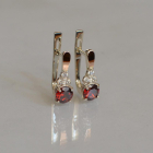 Срібні сережки з золотом