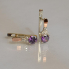 Срібні сережки з золотом