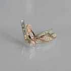 Срібні сережки з золотими пластинами