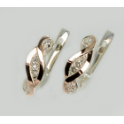 Срібні сережки з золотими пластинами