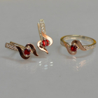 Срібний гарнітур з золотими вставками