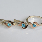 Срібний гарнітур з золотими вставками