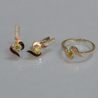 Срібний гарнітур з золотими вставками