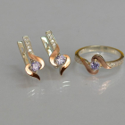 Срібний гарнітур з золотими вставками