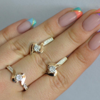 Срібний гарнітур з золотими вставками