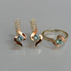 Срібний гарнітур з золотими вставками