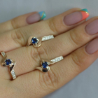 Срібний гарнітур з золотими вставками