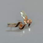 Срібні сережки з золотими вставками