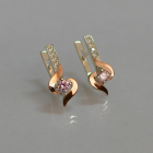 Срібні сережки з золотими вставками