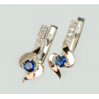 Срібні сережки з золотими вставками