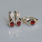 Срібний набір з золотими пластинами