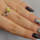 Срібна каблучка з золотими вставками