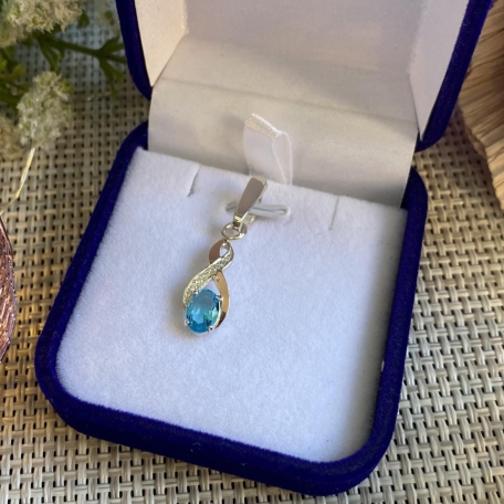 Срібна підвіска з пластинами золота