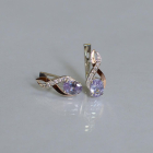 Срібні сережки з золотими вставками