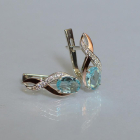 Срібні сережки з золотими вставками