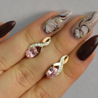 Срібні сережки з золотими вставками