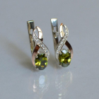 Срібні сережки з золотими вставками