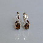 Срібні сережки з золотими вставками