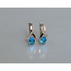 Срібні сережки з золотими вставками