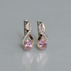 Срібні сережки з золотими вставками