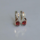 Срібні сережки з золотими вставками