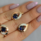 Срібний гарнітур з золотими накладками