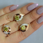 Срібний гарнітур з золотими накладками