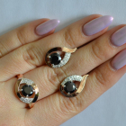 Срібний гарнітур з золотими накладками