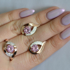 Срібний гарнітур з золотими накладками