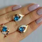 Срібний гарнітур з золотими накладками