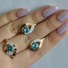 Срібний гарнітур з золотими накладками