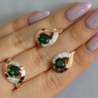 Срібний гарнітур з золотими накладками