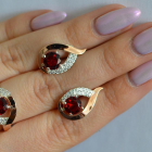 Срібний гарнітур з золотими накладками