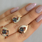 Срібний гарнітур з золотими накладками