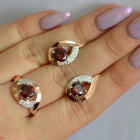 Срібний гарнітур з золотими накладками