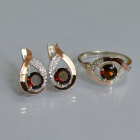 Срібний гарнітур з золотими накладками