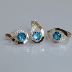 Срібний гарнітур з золотими накладками