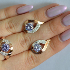 Срібний гарнітур з золотими накладками