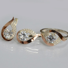 Срібний гарнітур з золотими накладками