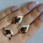 Срібний гарнітур з золотими накладками