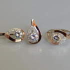 Срібний гарнітур з золотими накладками